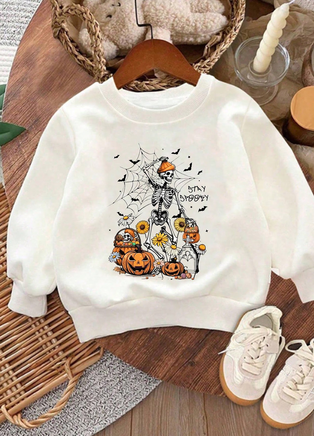 SHEIN світшот малюнок білий кежуал, спортивний поліестер, трикотаж