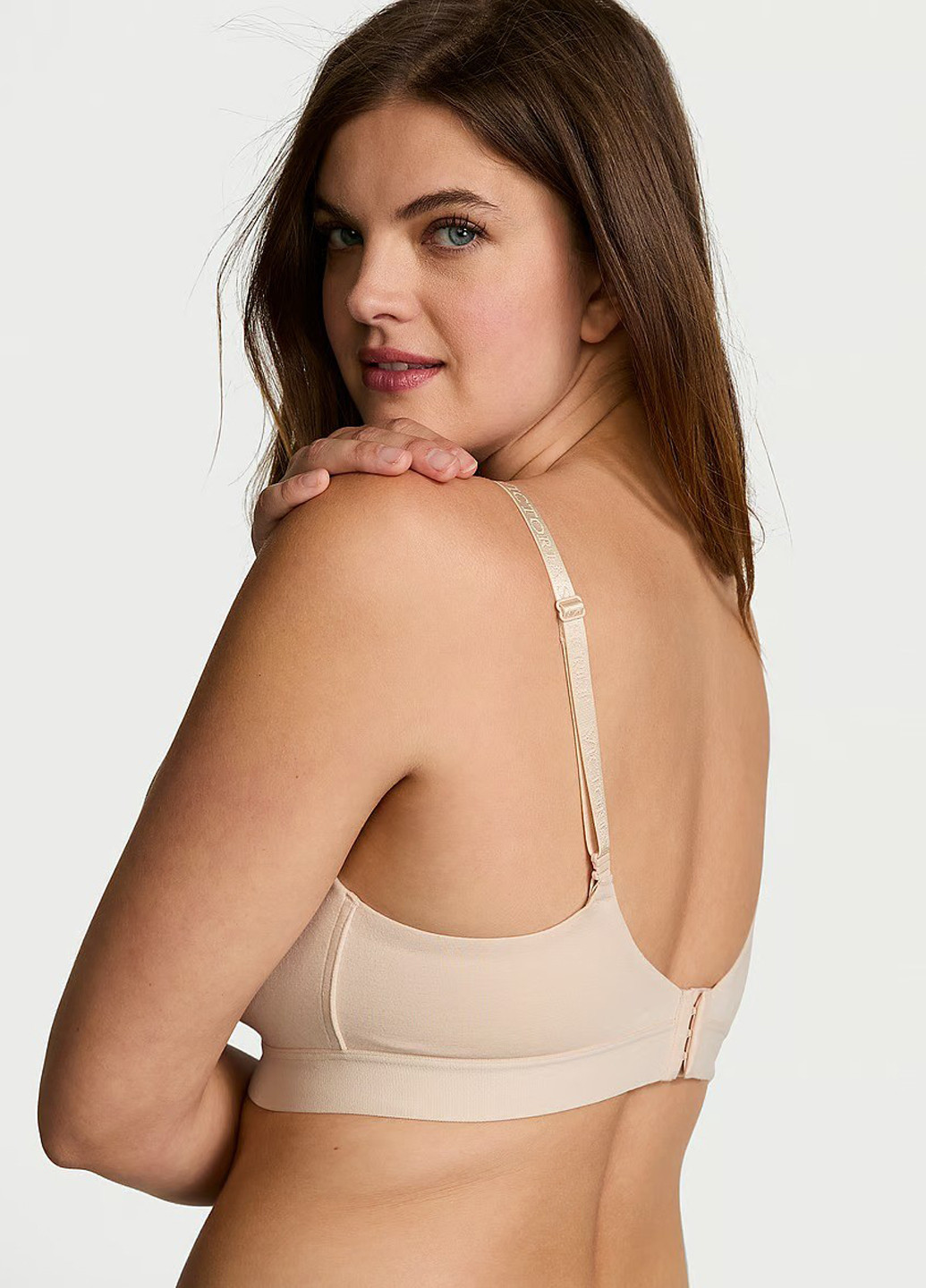 Бежевый демисезонный комплект (бюстгальтер, трусики) Victoria's Secret