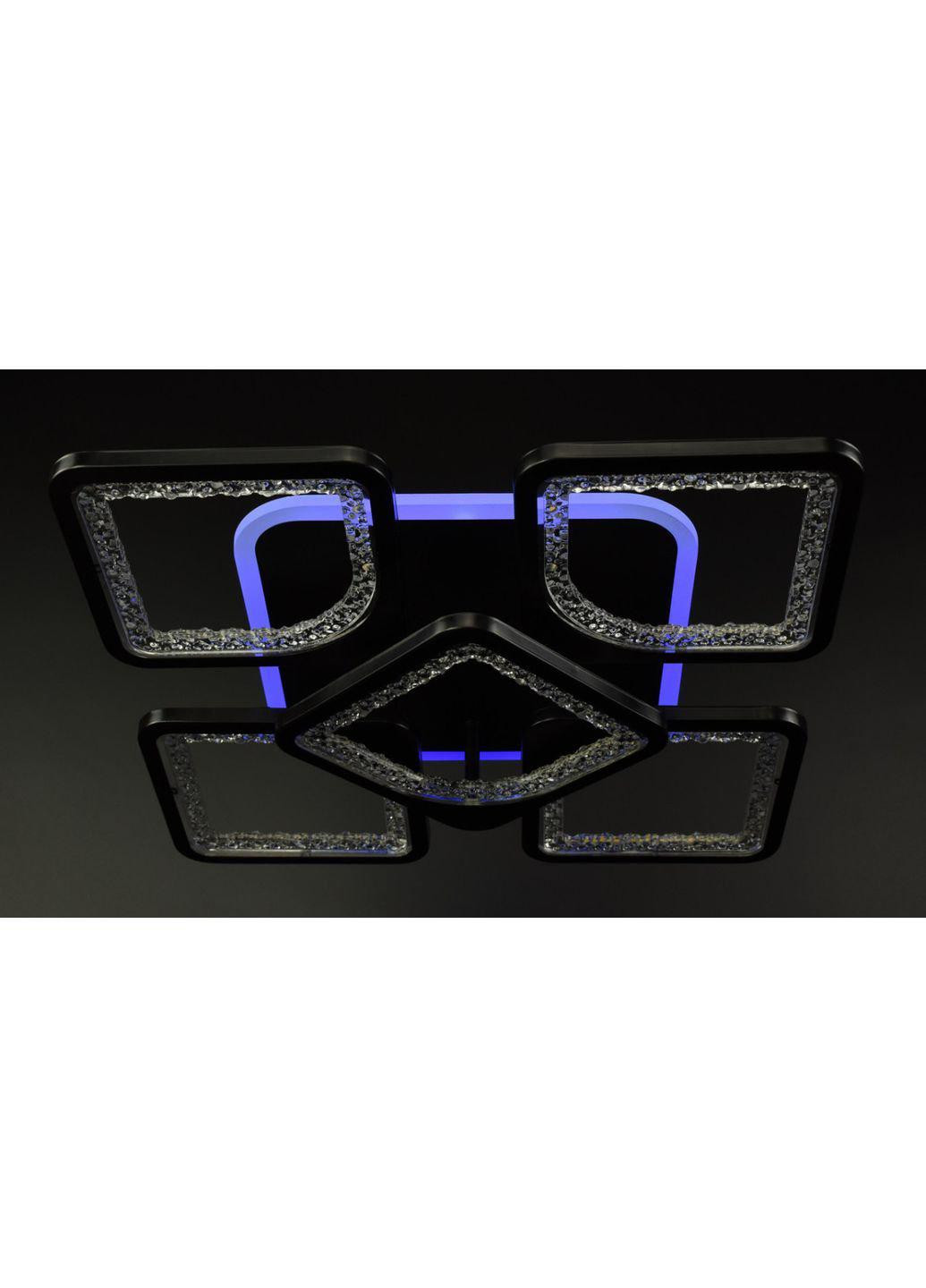Люстра стельова LED з пультом A2281/4+1SQ-RGB-bk Чорний 11х40х40 см. Sunnysky (253122314)