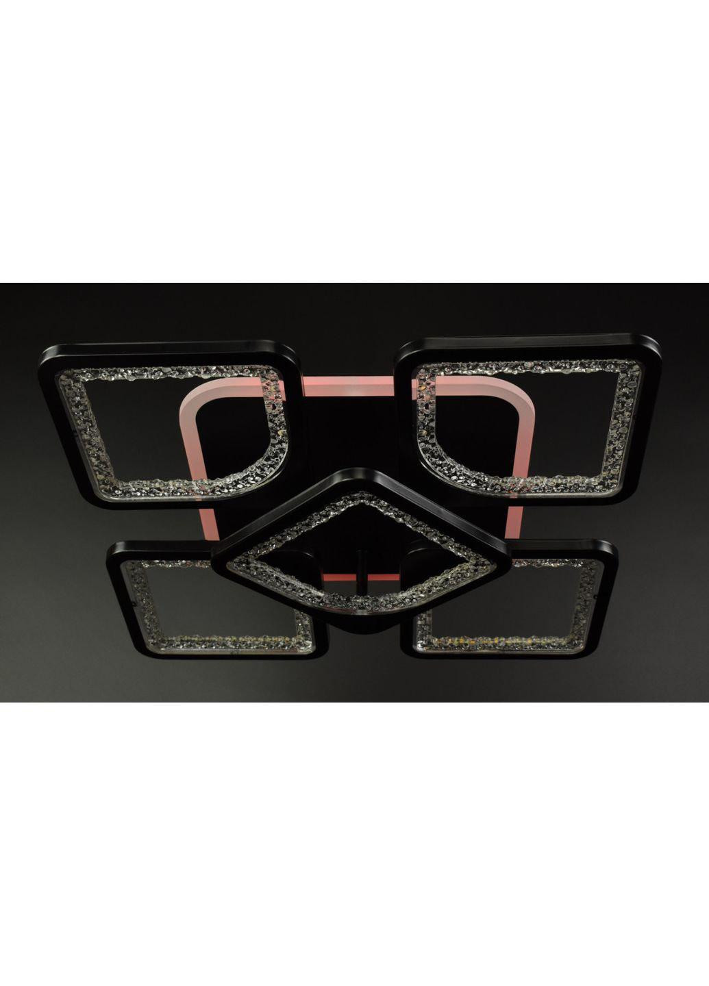 Люстра стельова LED з пультом A2281/4+1SQ-RGB-bk Чорний 11х40х40 см. Sunnysky (253122314)