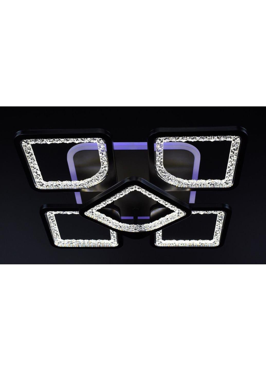 Люстра стельова LED з пультом A2281/4+1SQ-RGB-bk Чорний 11х40х40 см. Sunnysky (253122314)