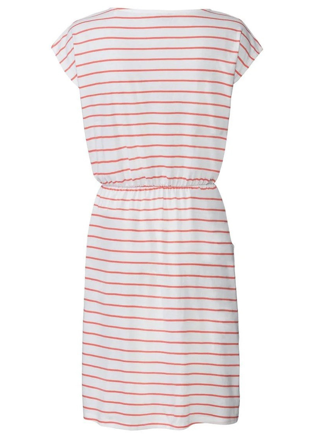Молочное кэжуал платье платье-футболка Esmara в полоску
