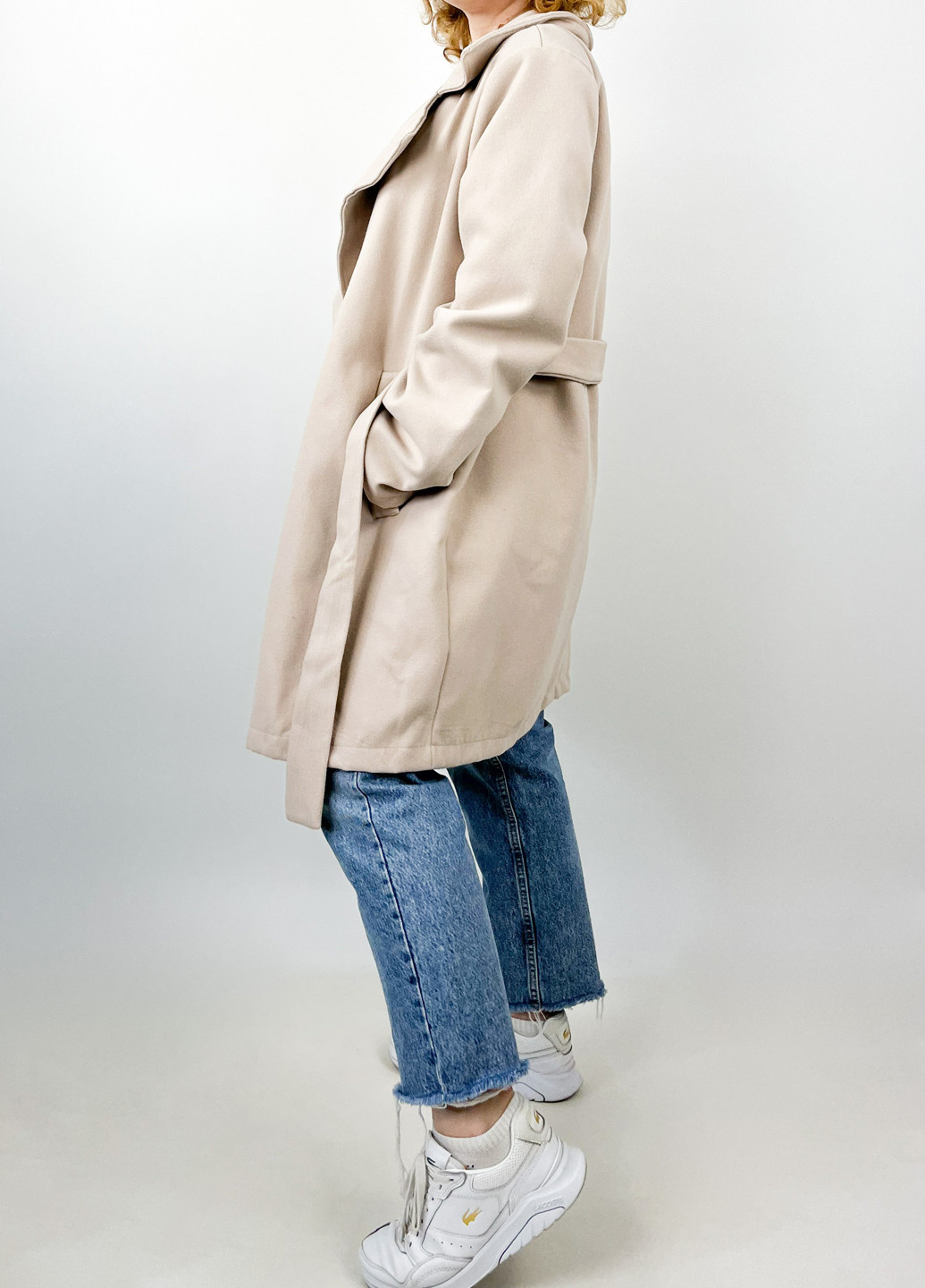 Бежевое демисезонное Пальто Boohoo