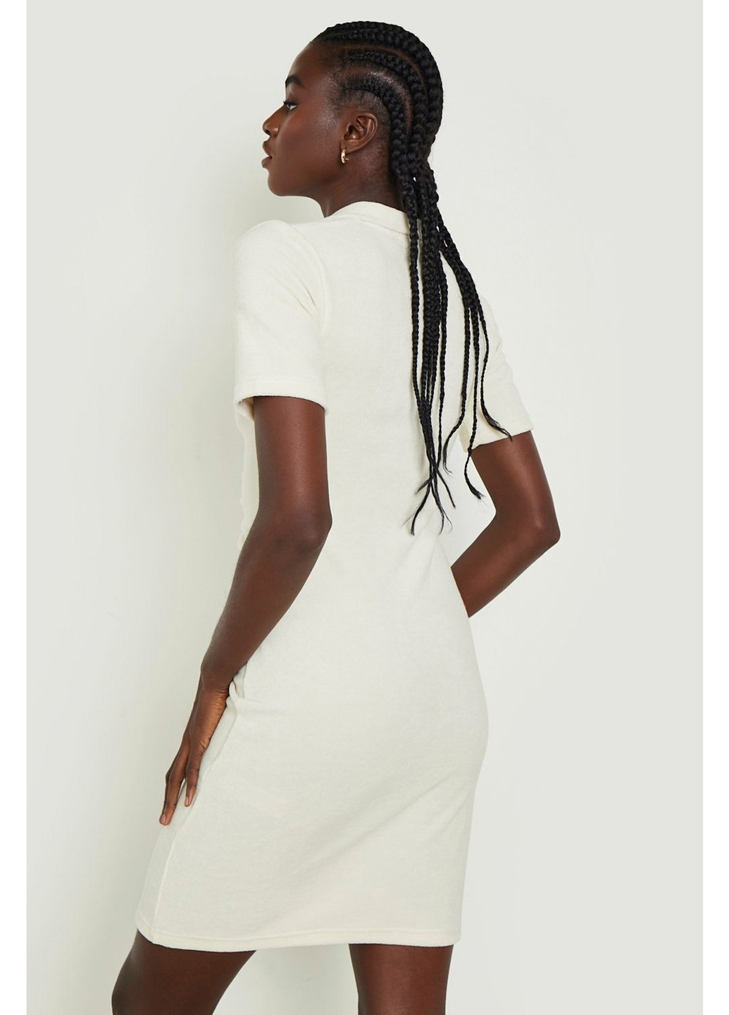 Молочна кежуал сукня сукня-сорочка Boohoo однотонна