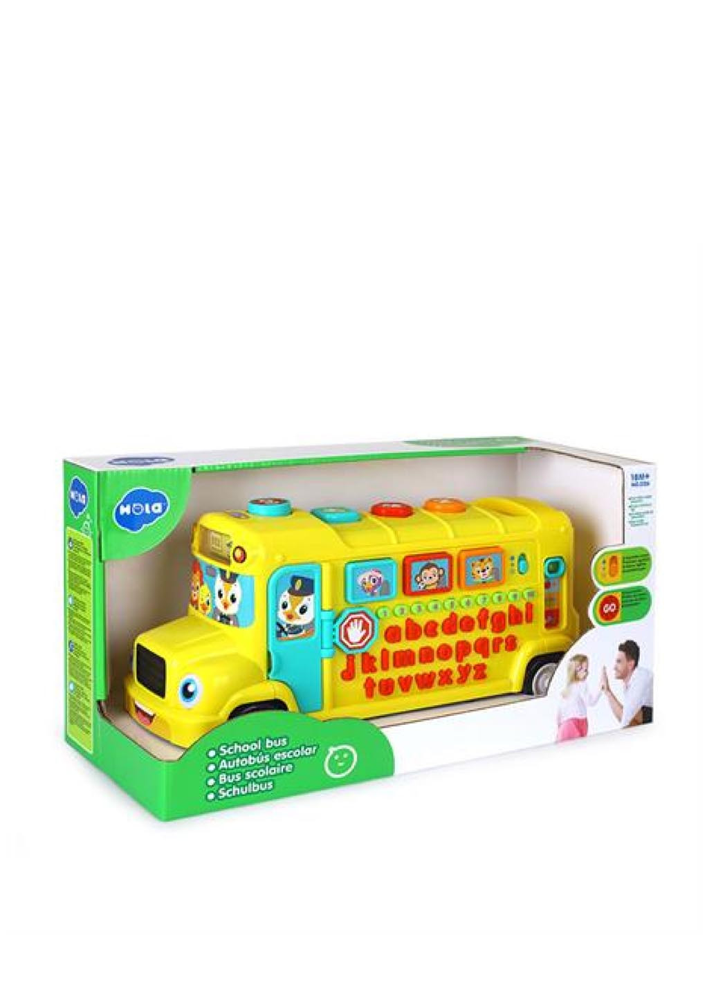 Музыкальная развивающая игрушка Школьный автобус, 35х12х18 см Hola Toys (286215608)