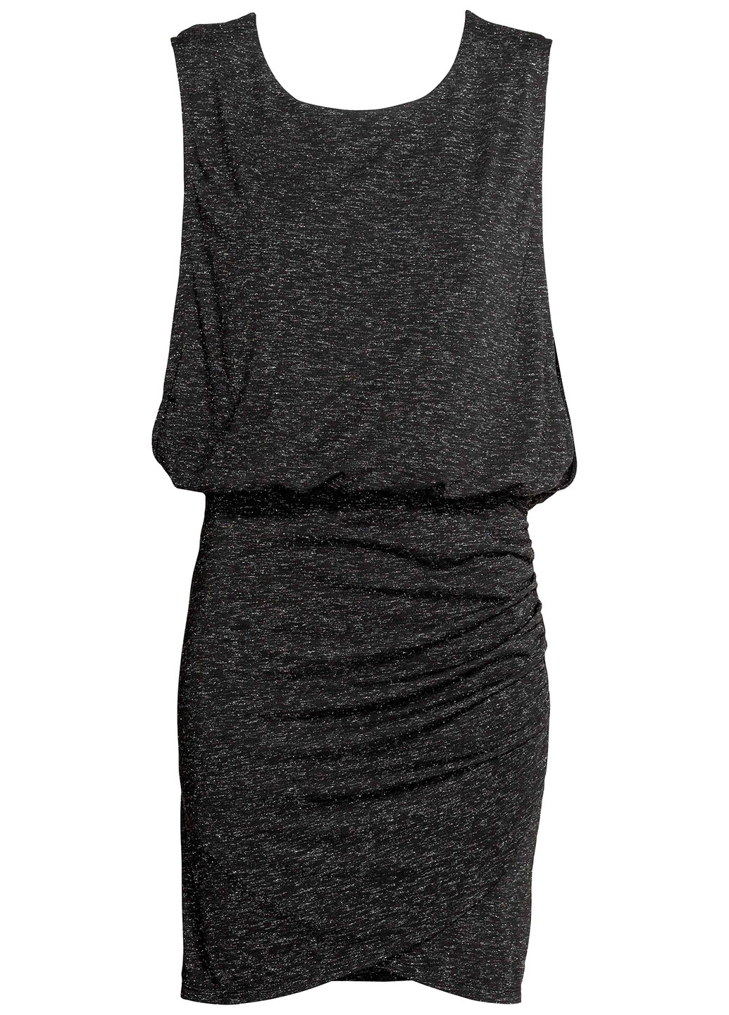 Черное кэжуал платье для кормящих H&M меланжевое