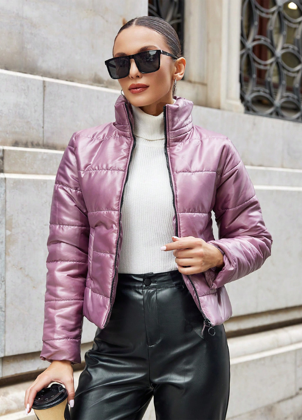 Бузкова демісезонна куртка SHEIN