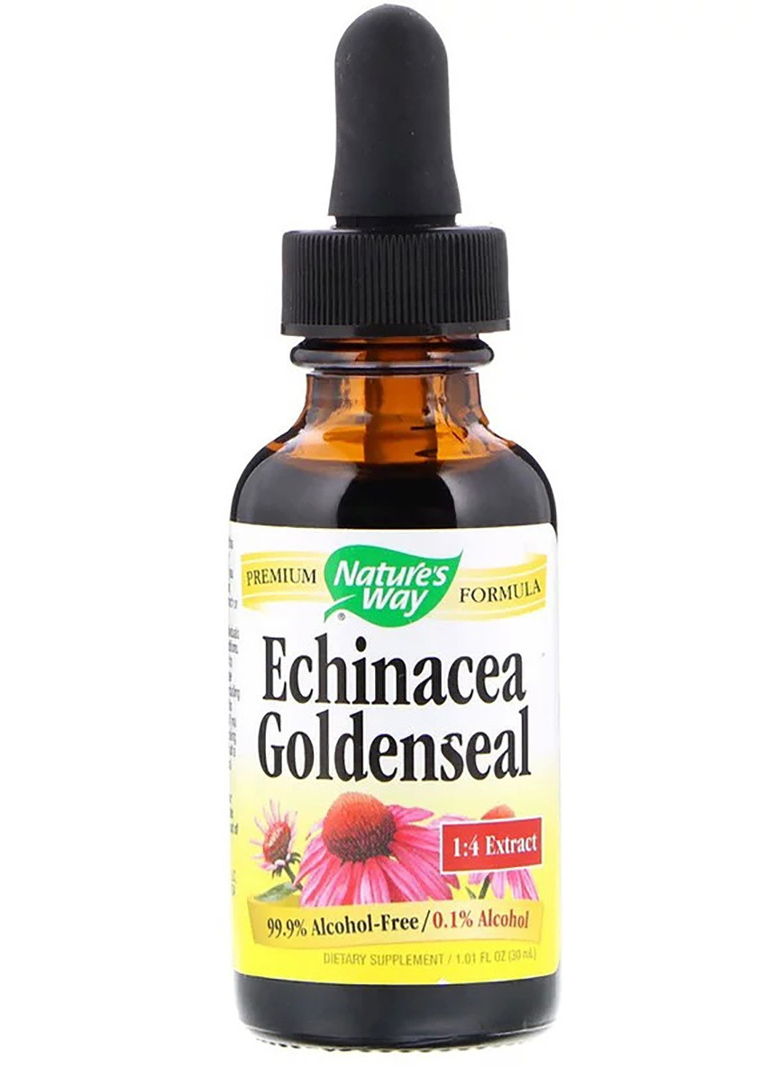 Ехінацея і Гідрастіс, Echinacea Goldenseal,, без спирту, 30 мл. Nature's Way