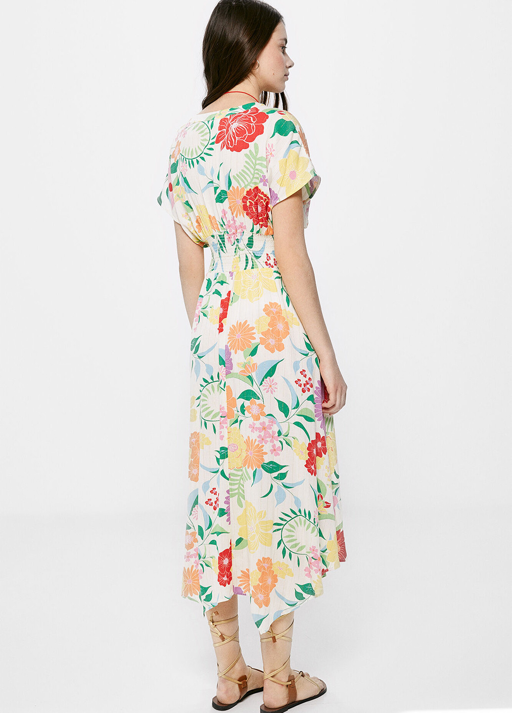 Комбинированное кэжуал платье Springfield с цветочным принтом