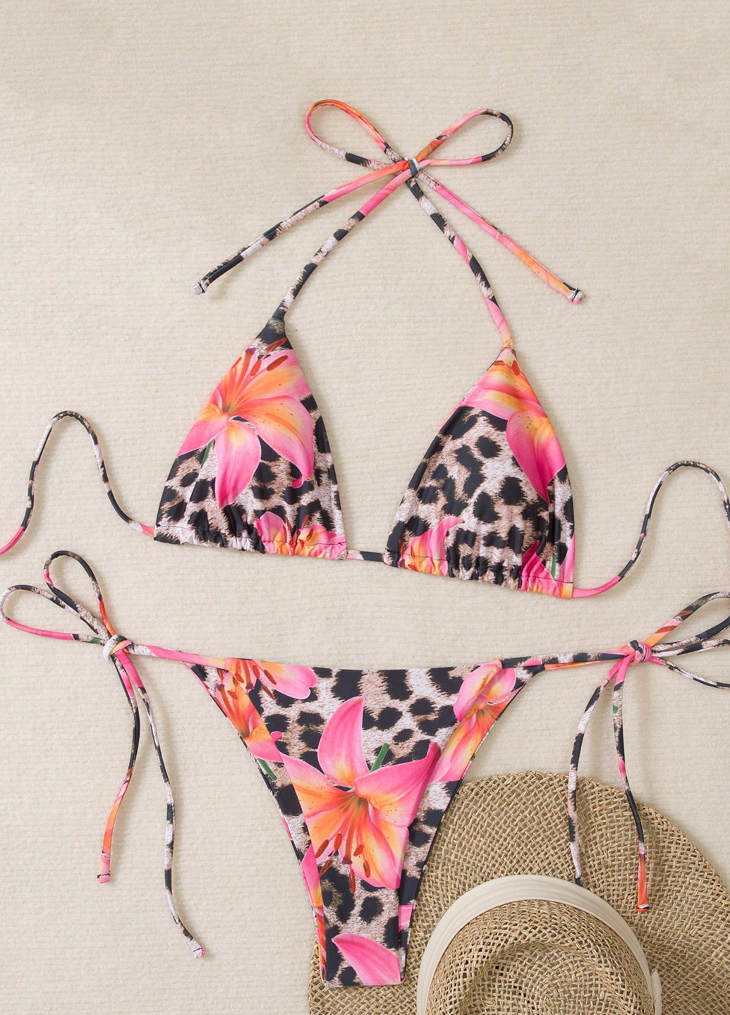 Комбінований демісезонний купальник (ліф, трусики) бікіні, роздільний SHEIN