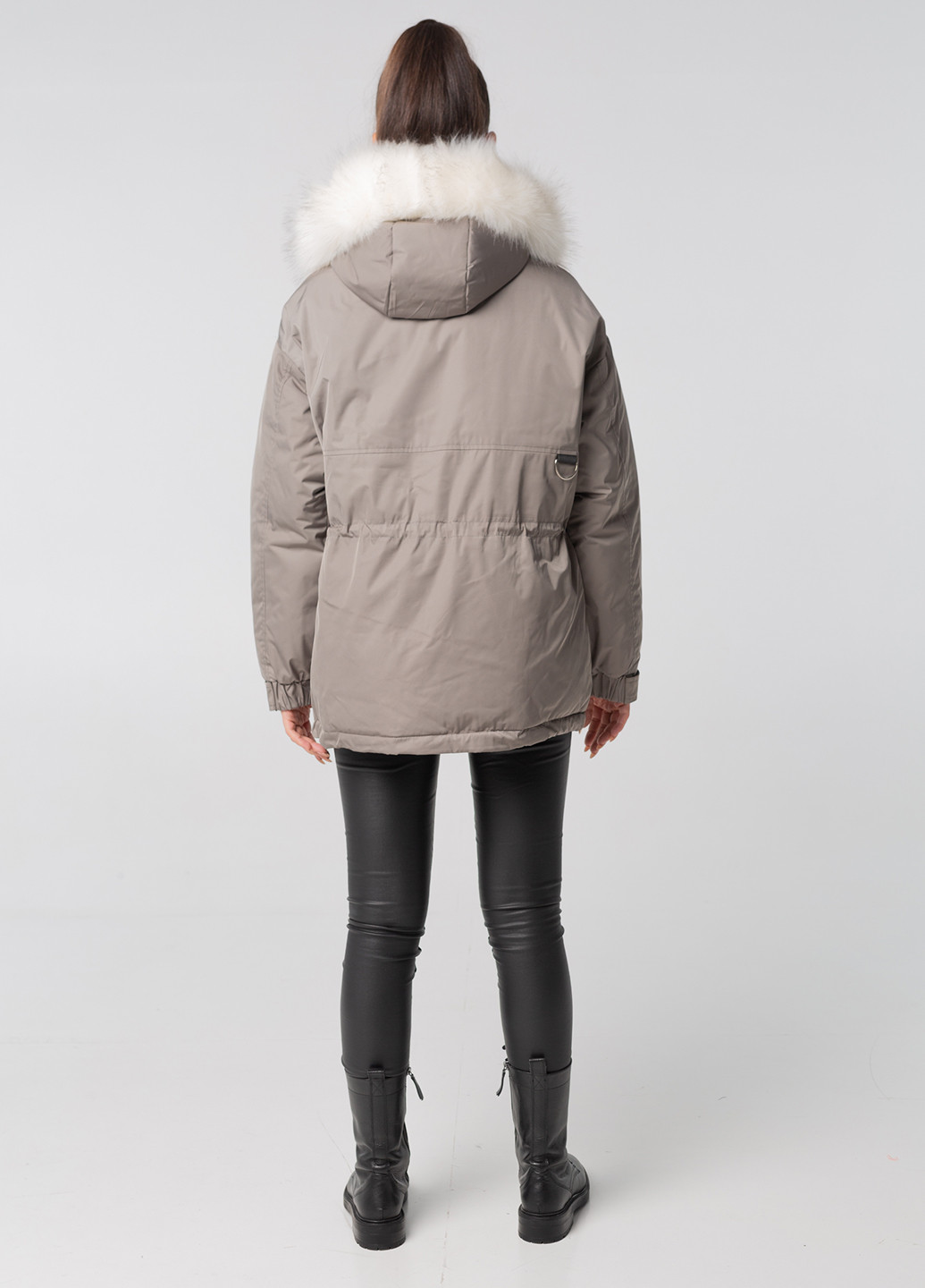 Сіро-бежева зимня куртка Icon