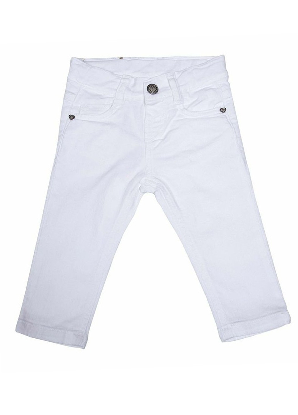 Белые кэжуал демисезонные со средней талией брюки Girandola
