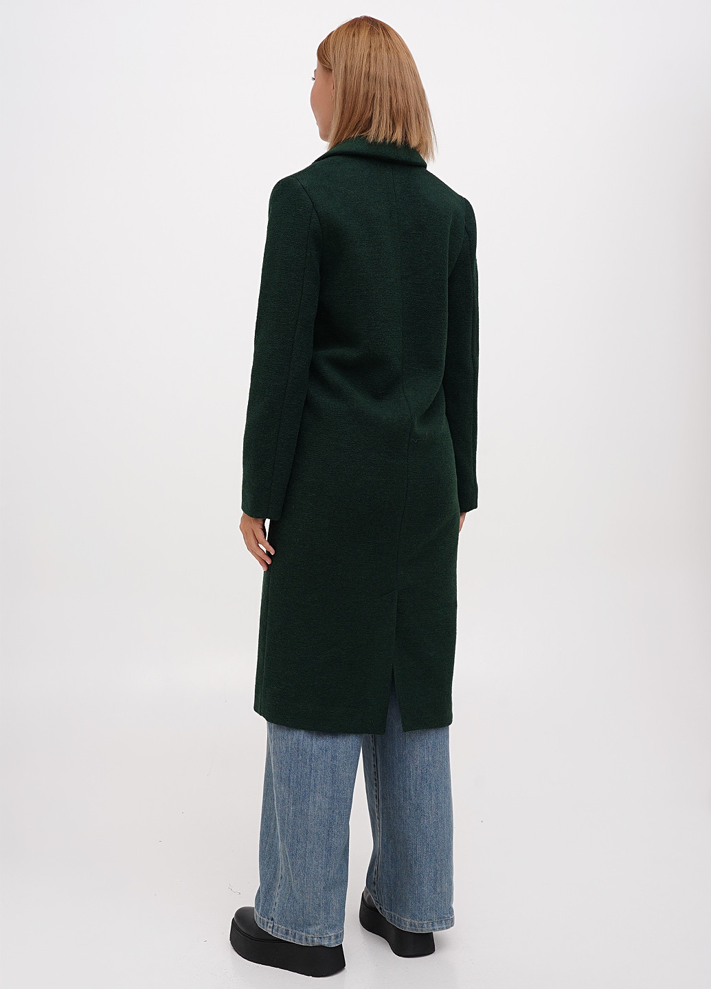 Темно-зелене демісезонне Пальто двобортне Monki