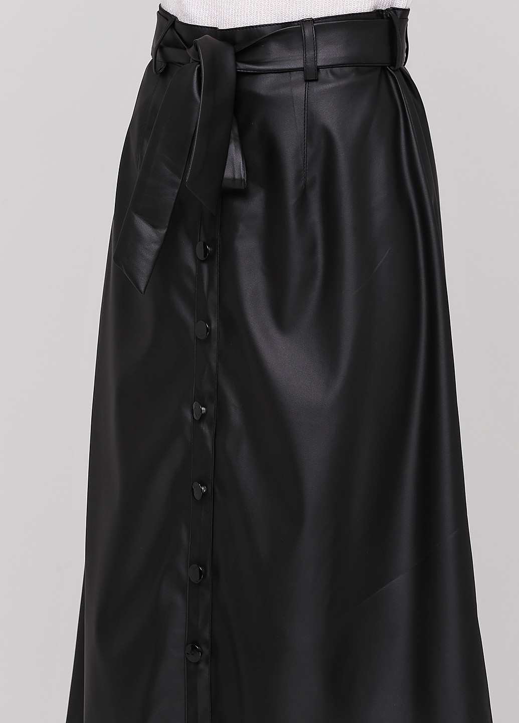 Черная кэжуал однотонная юбка ZUBRYTSKAYA а-силуэта (трапеция)
