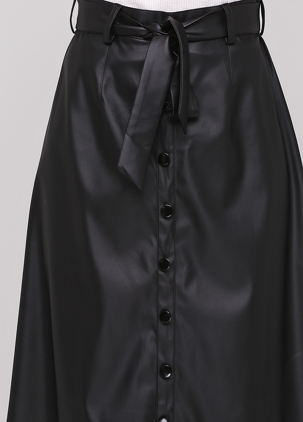 Черная кэжуал однотонная юбка ZUBRYTSKAYA а-силуэта (трапеция)