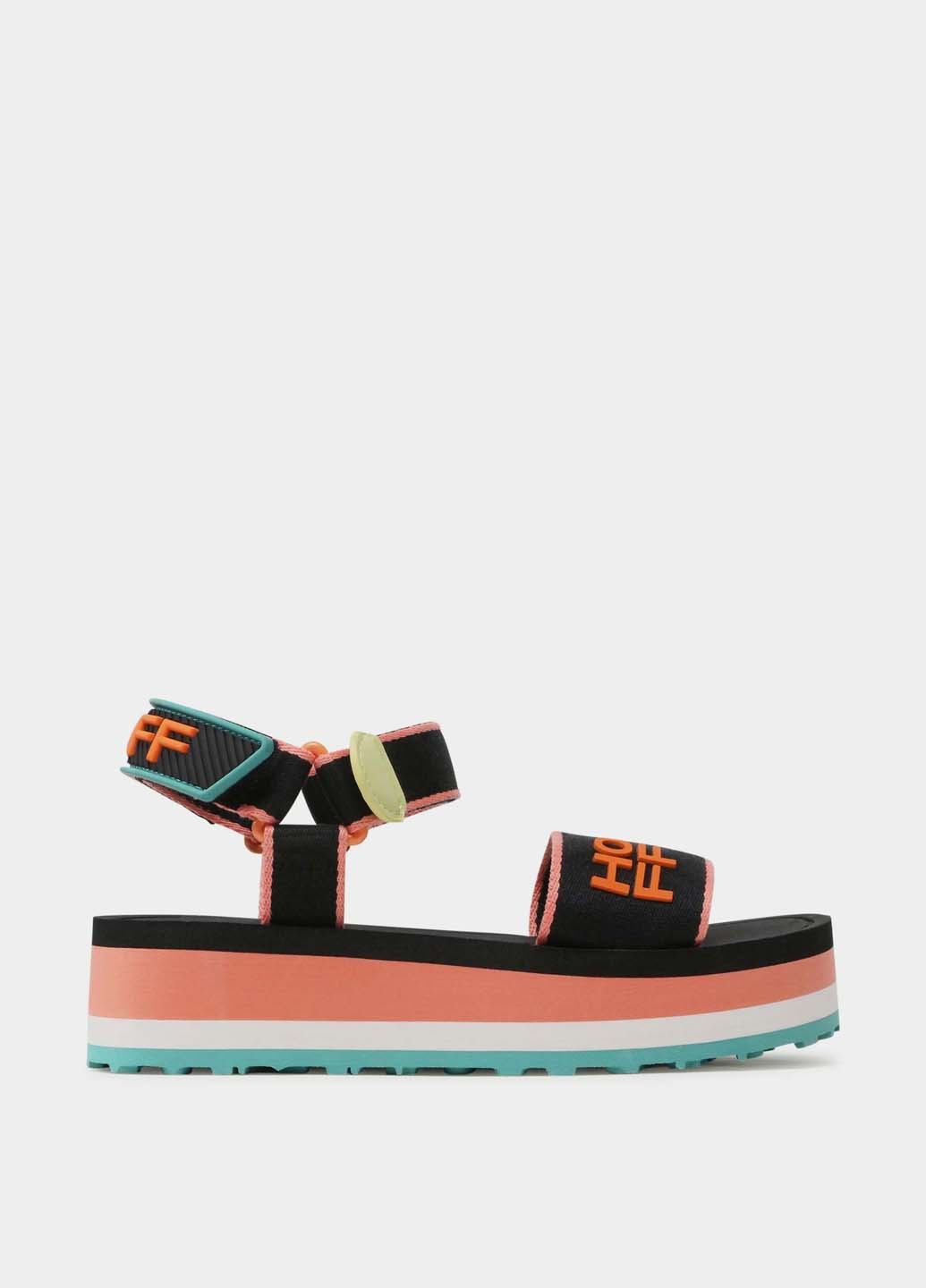 Комбинированные босоножки Hoff на липучке с логотипом