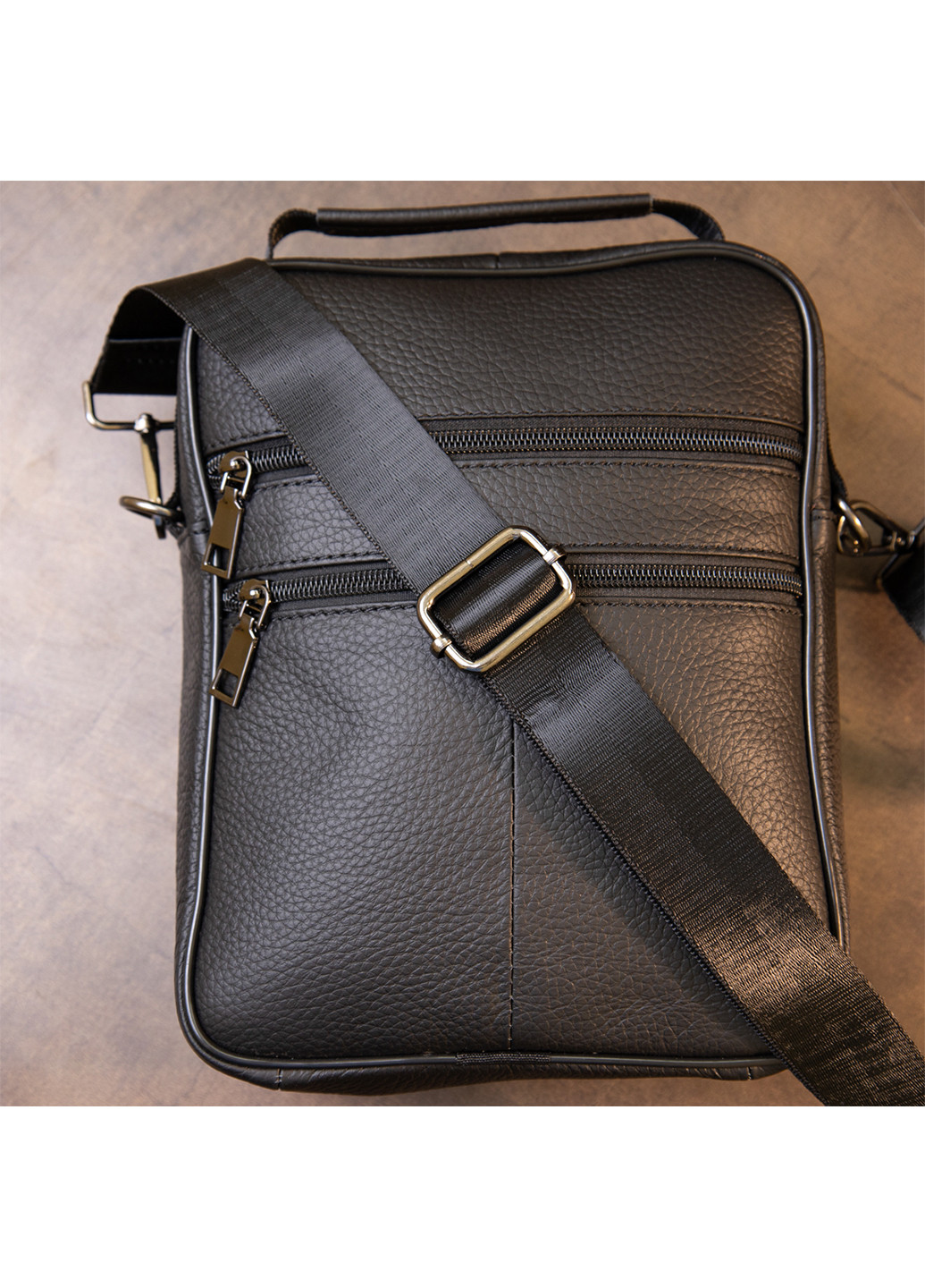 Мужской кожаный мессенджер 18,5х24х6 см Vintage (232989449)