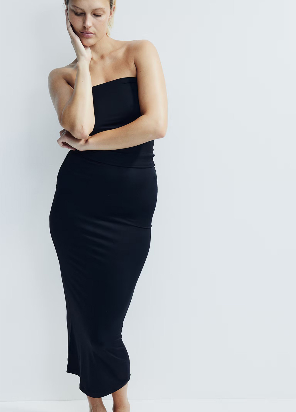 Черная домашний однотонная юбка H&M