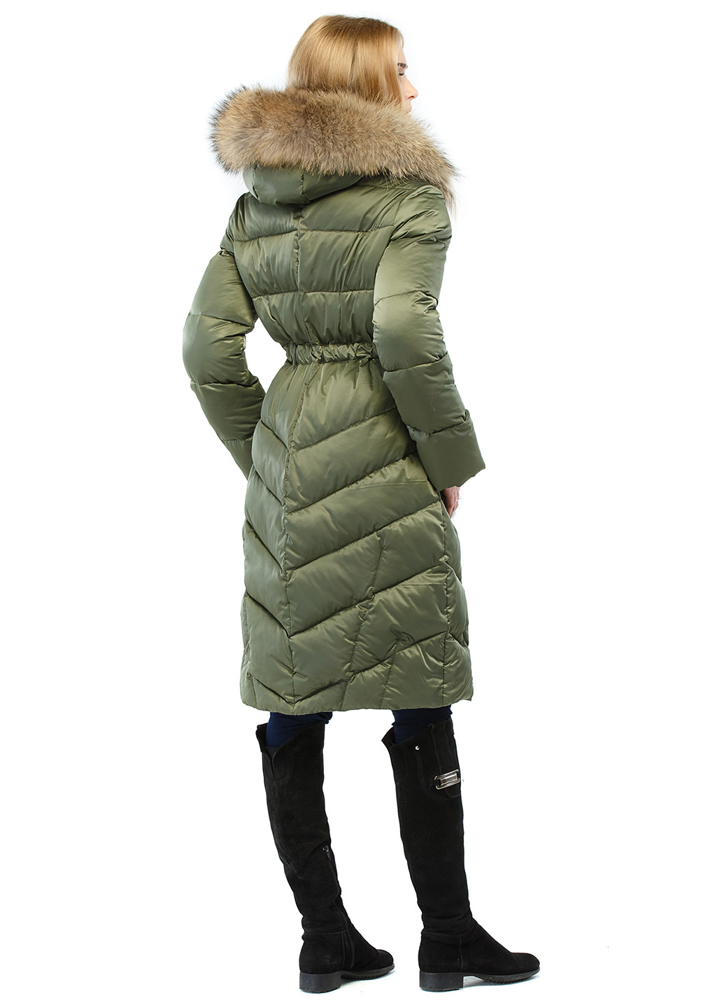 Оливковая (хаки) зимняя куртка MN