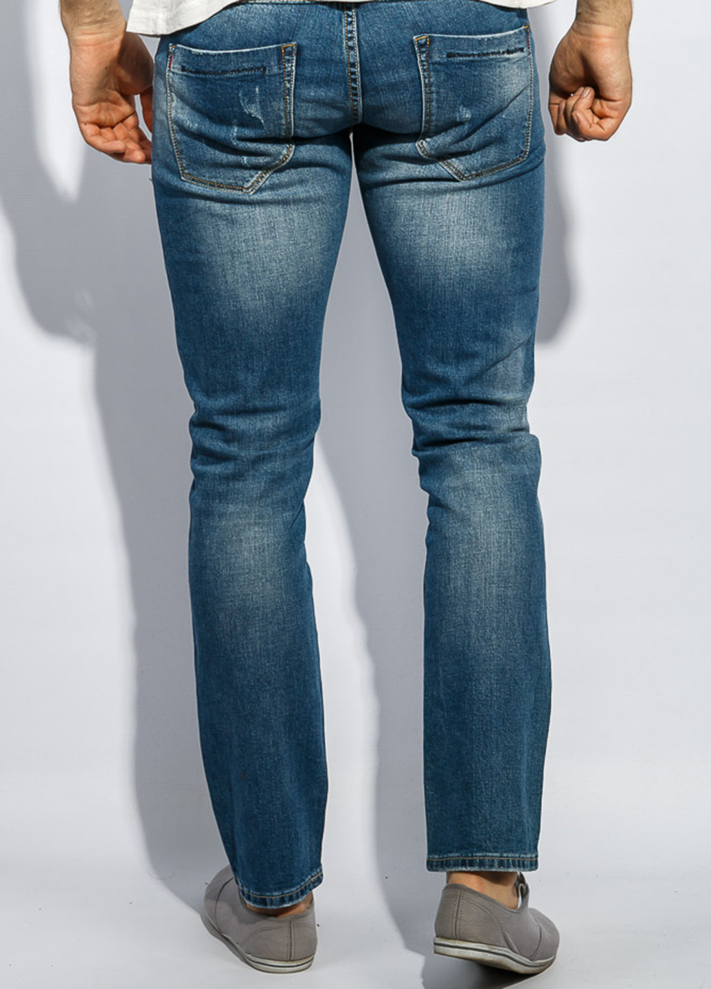 Синие демисезонные зауженные джинсы Time of Style