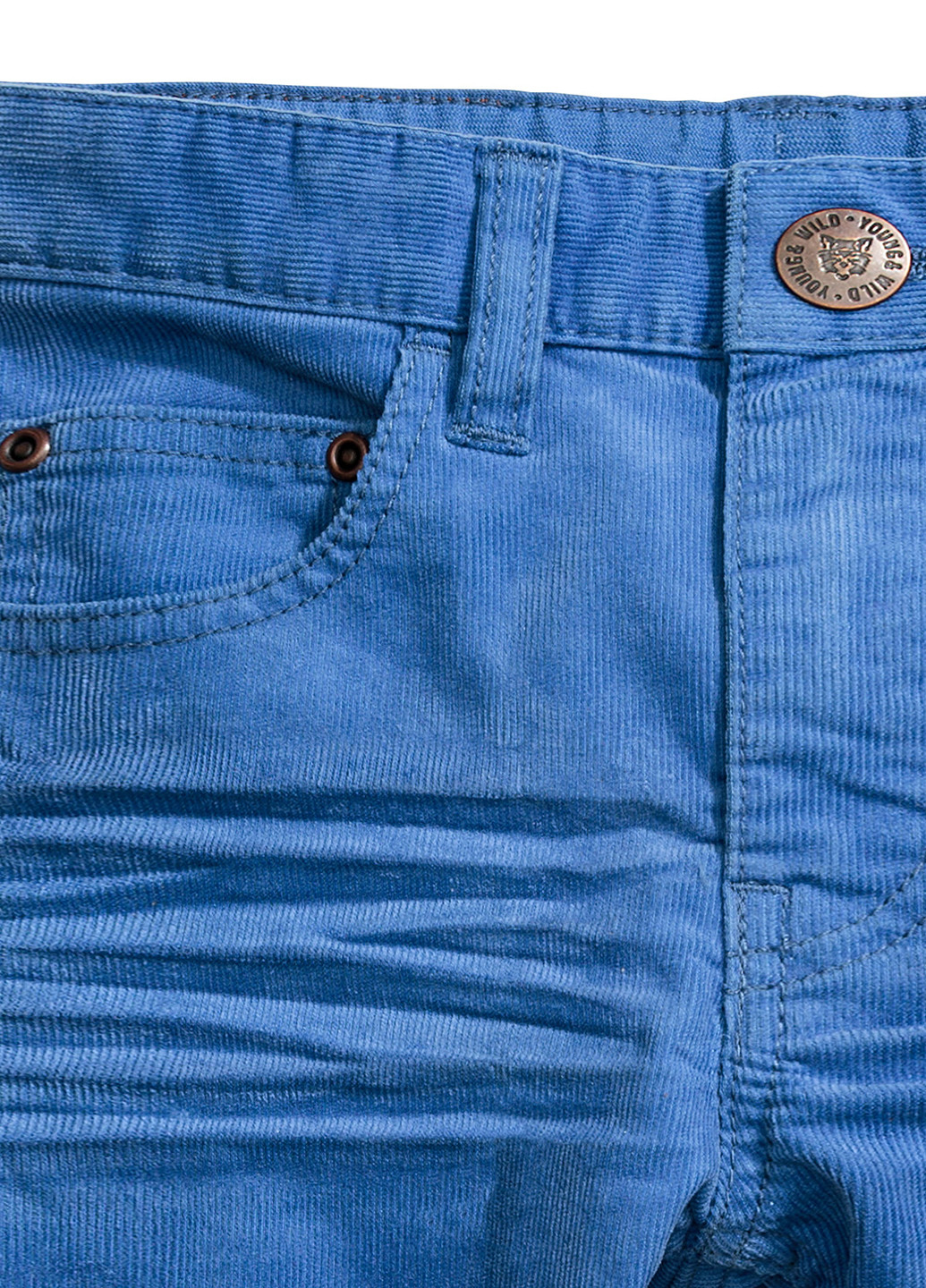 Васильковые демисезонные прямые джинсы H&M