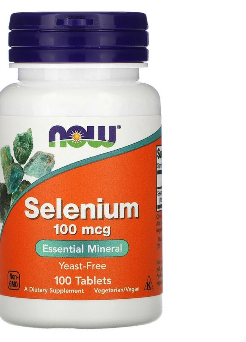 Селен, Selenium,, 100 мкг, 100 таблеток Now Foods (228292397)