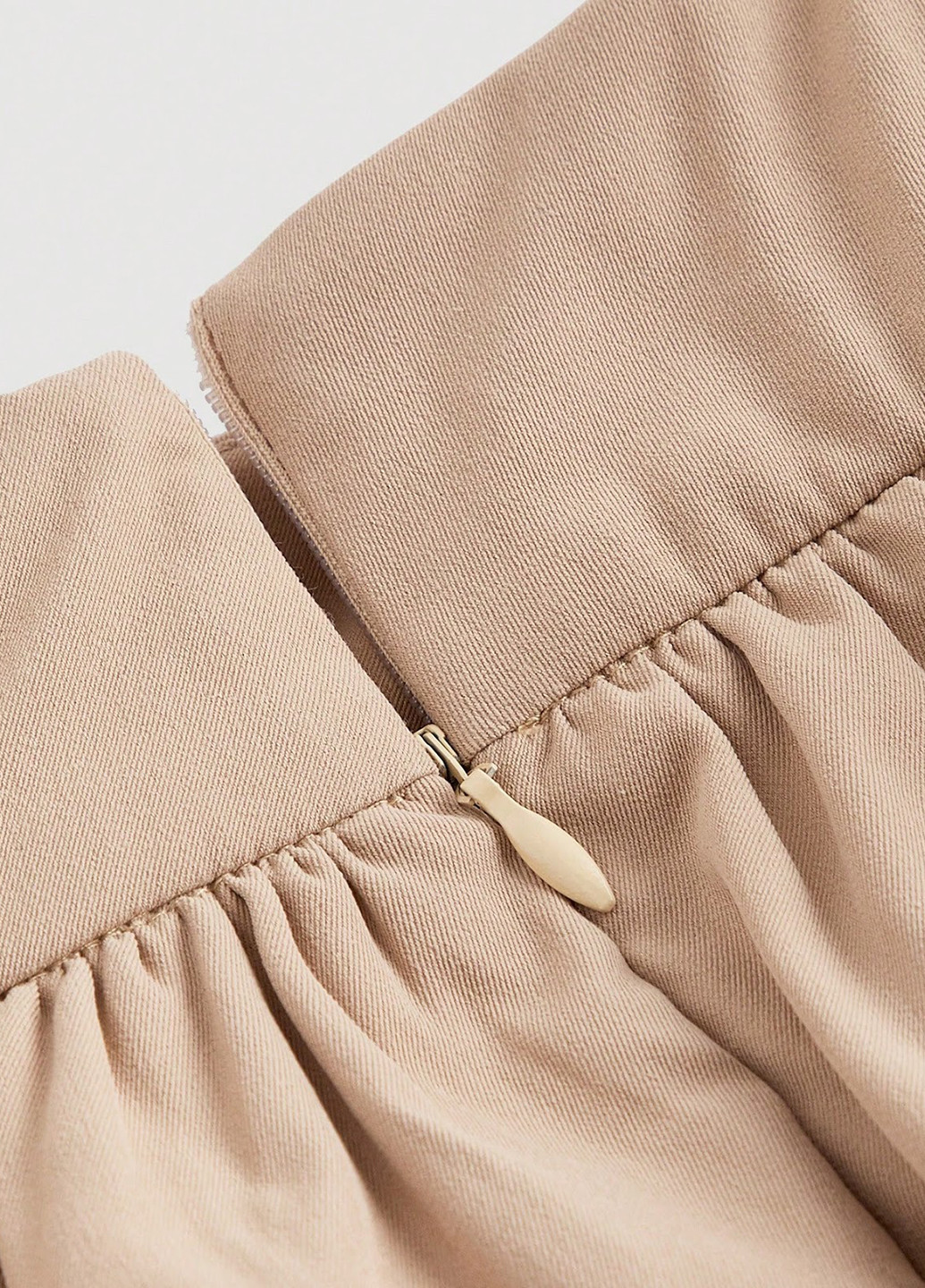 Светло-бежевая кэжуал однотонная юбка SHEIN а-силуэта (трапеция)