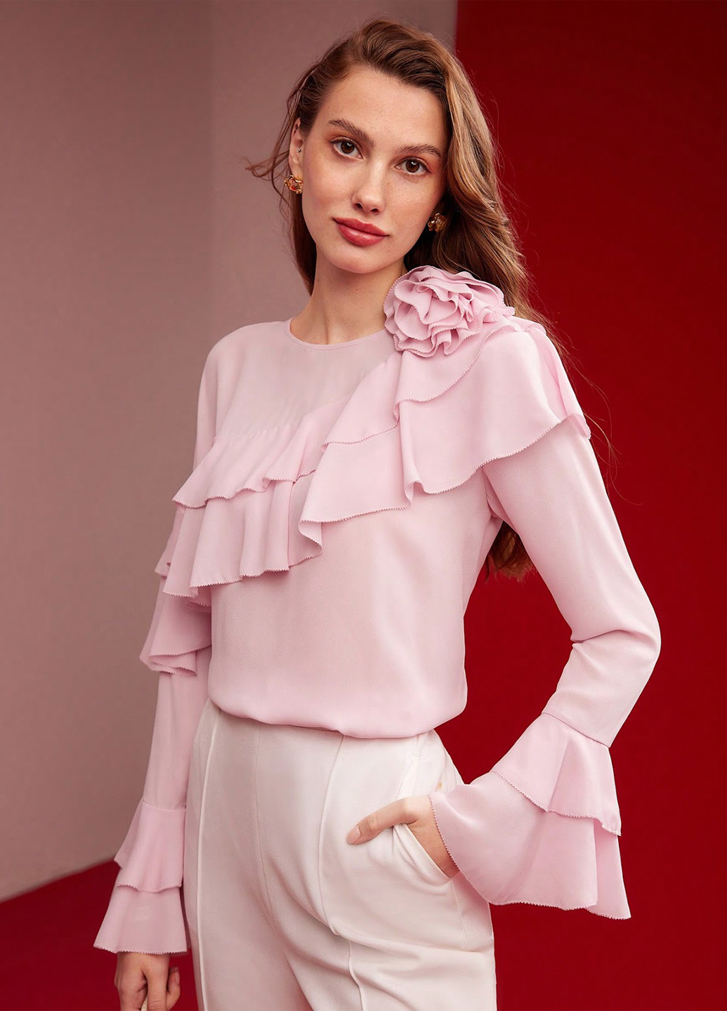 Світло-рожева блуза SHEIN