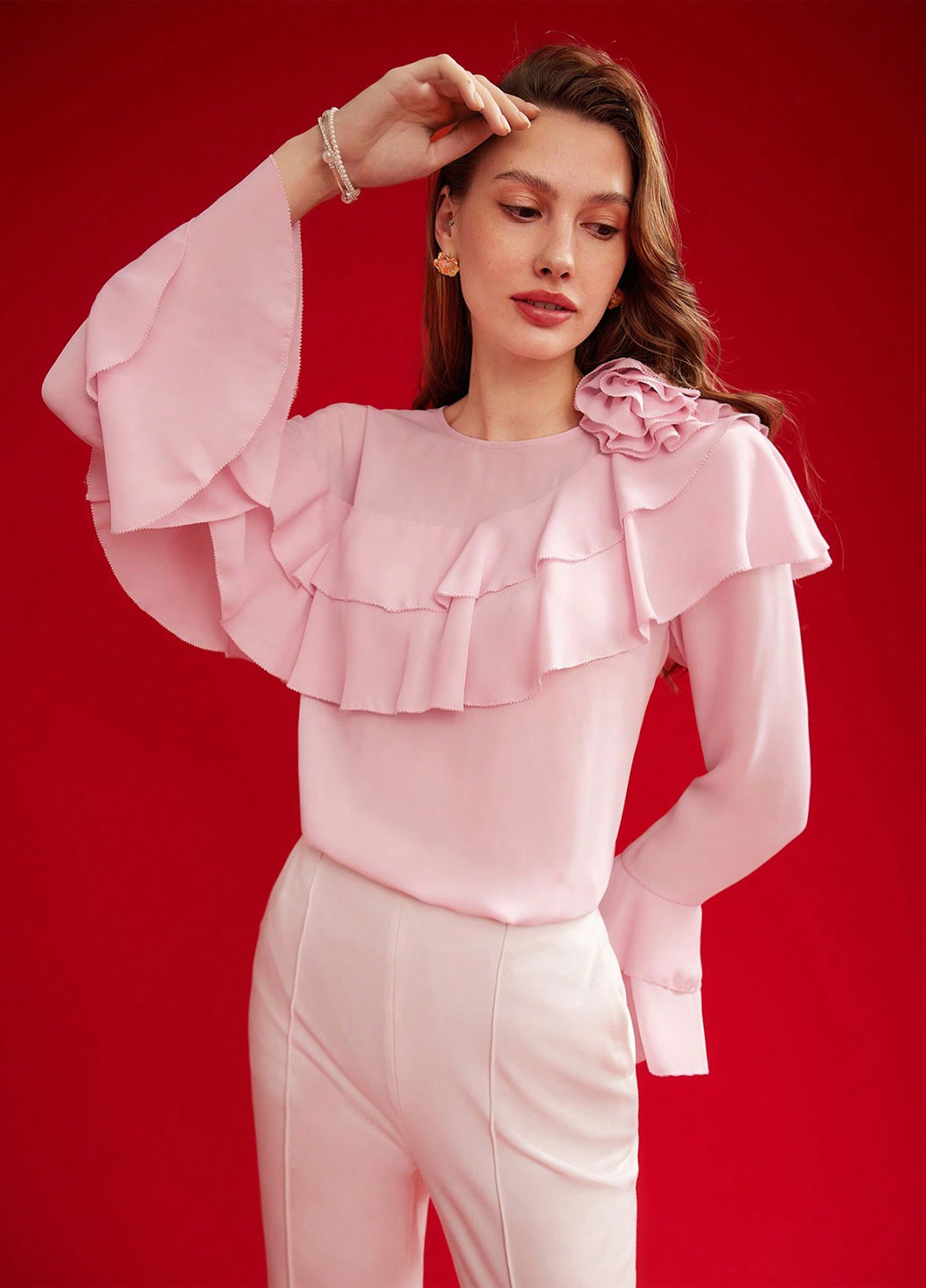 Світло-рожева блуза SHEIN