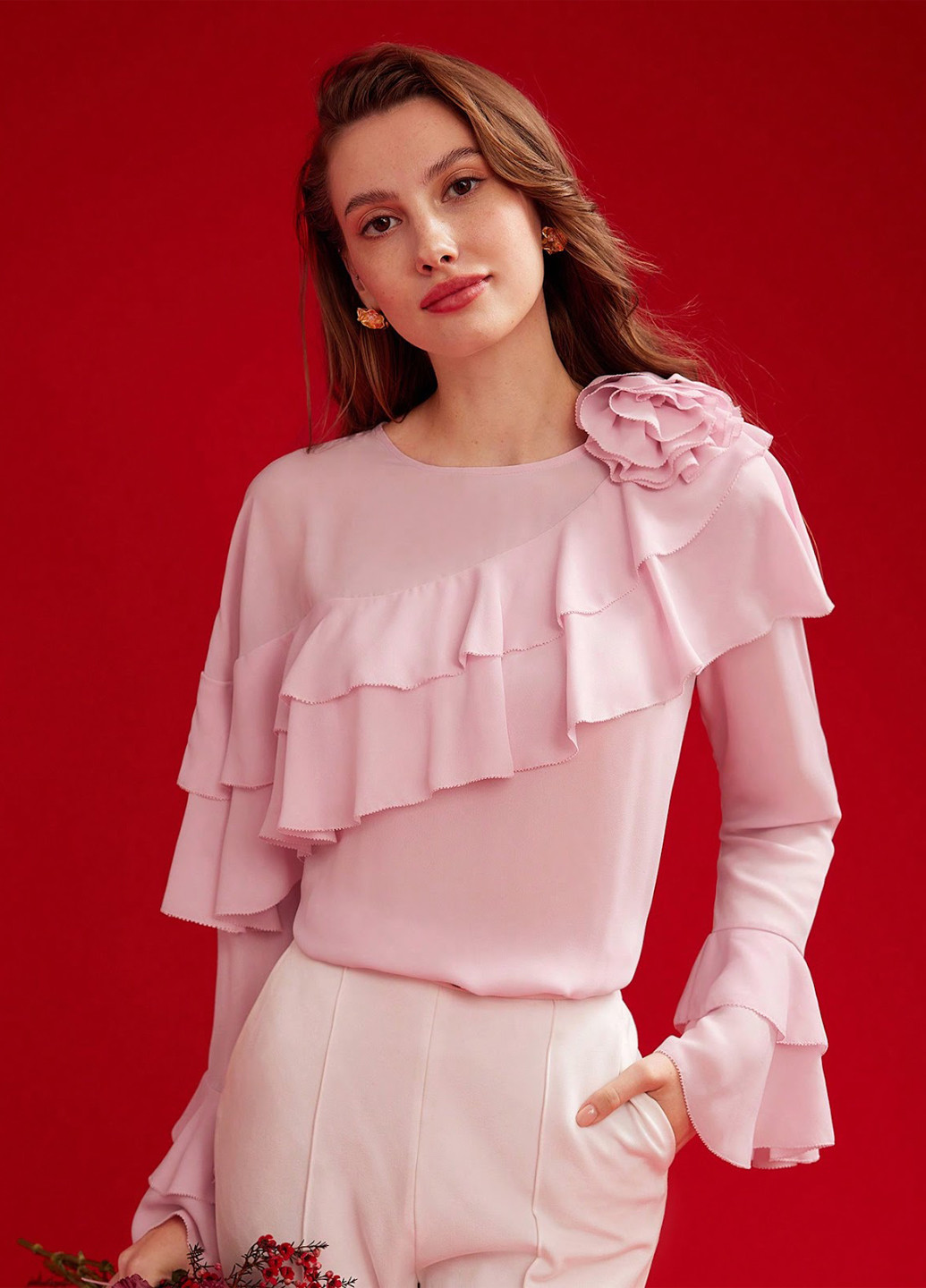 Світло-рожева блуза SHEIN