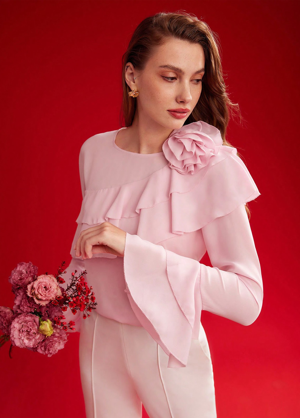 Світло-рожева блуза SHEIN