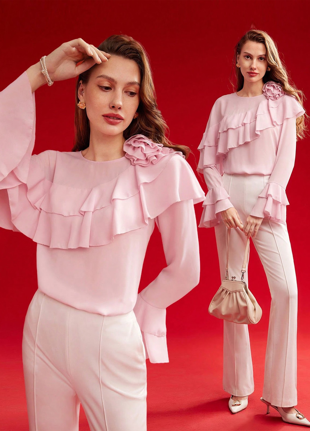 Світло-рожева блуза SHEIN