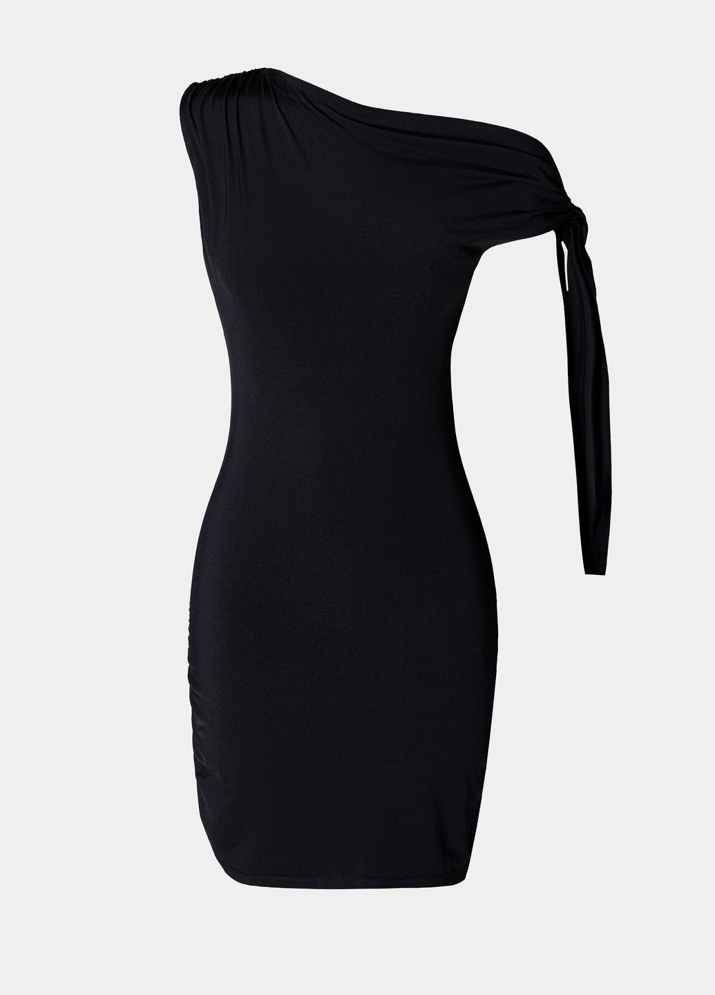 Чорна кежуал сукня на одне плече Gepur однотонна