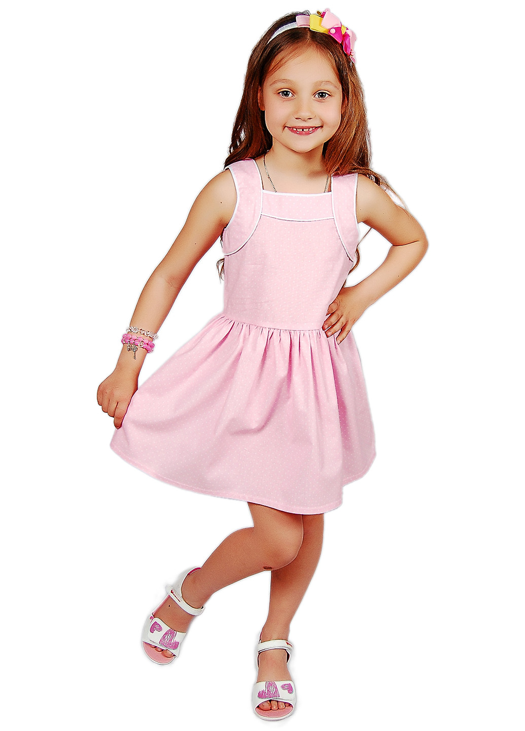 Розовое кэжуал платье короткое Kids Couture однотонное