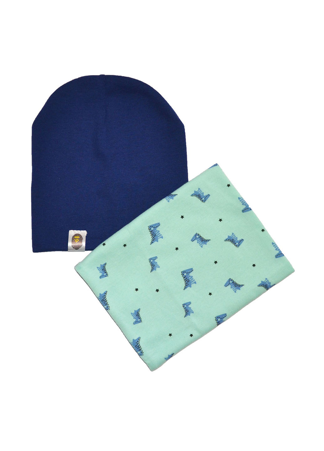 Темно-синий демисезонный комплект (шапка, шарф-снуд) Sweet Hats