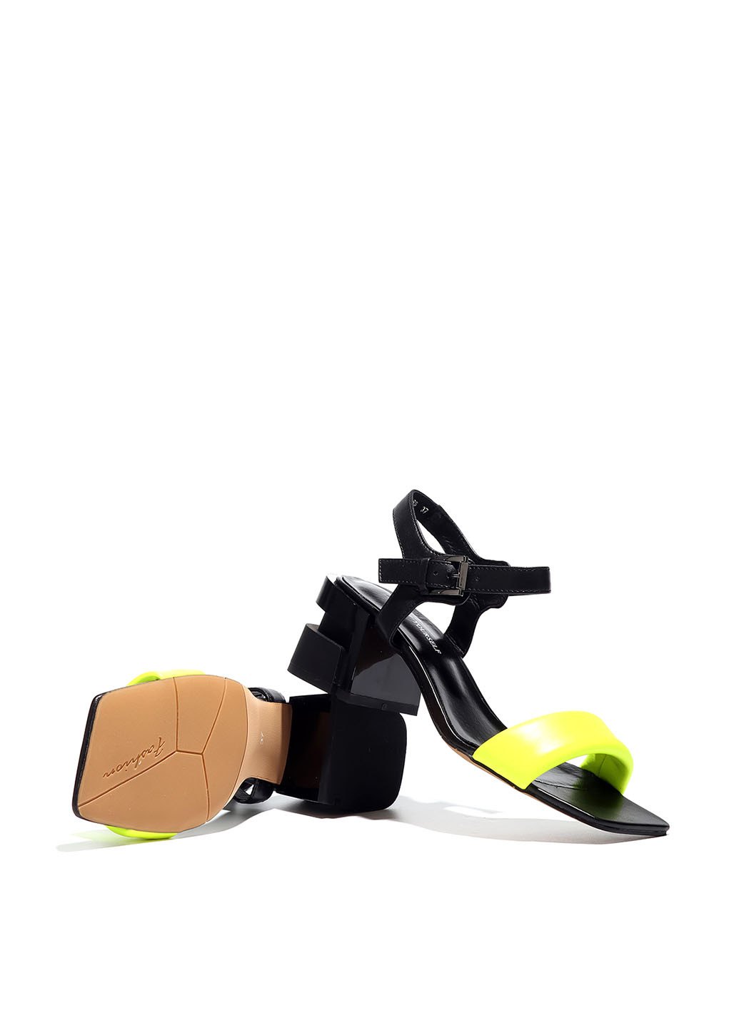 Кислотно-жёлтые босоножки Respect с ремешком
