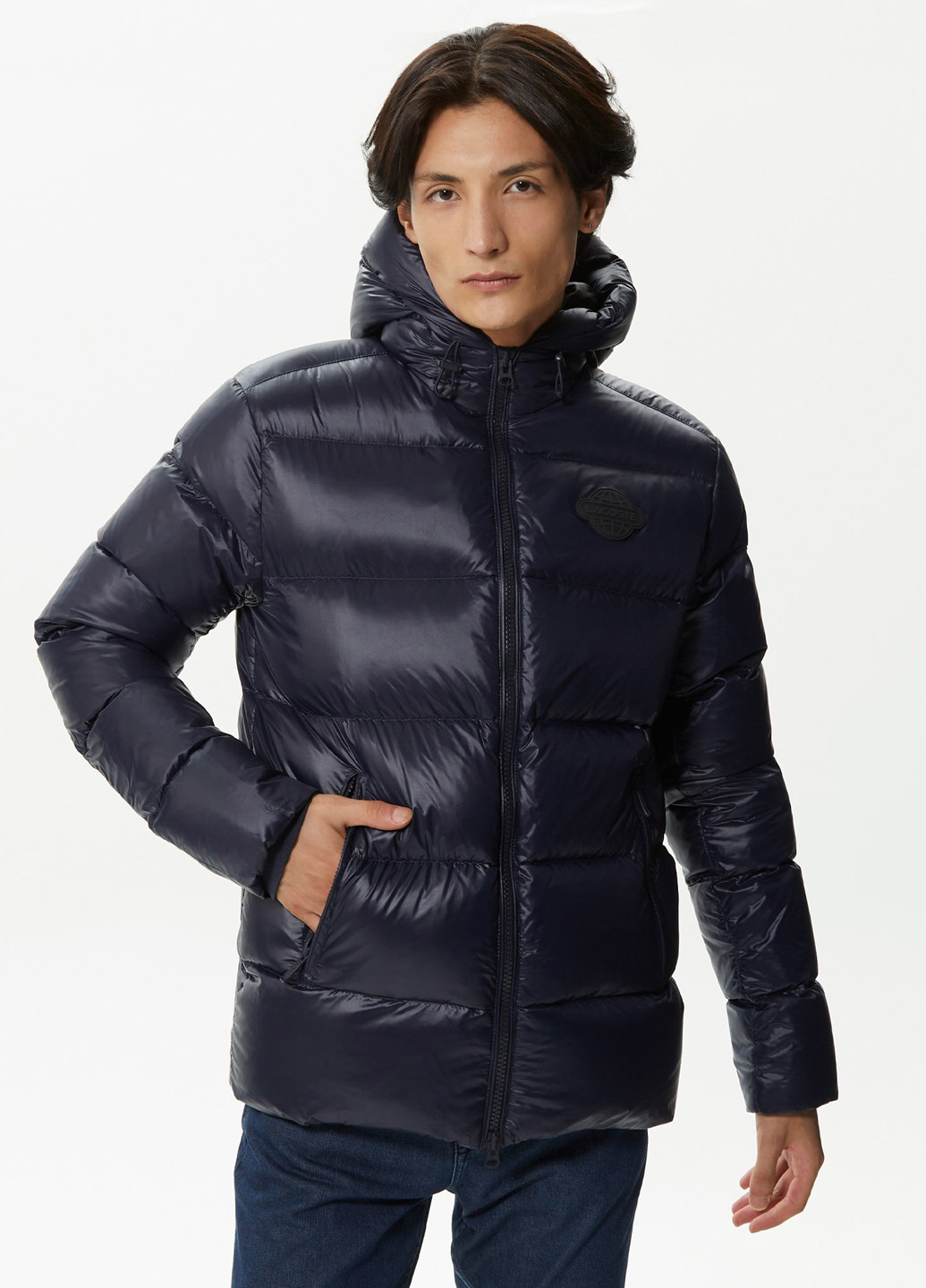 Темно-синя демісезонна куртка Lacoste