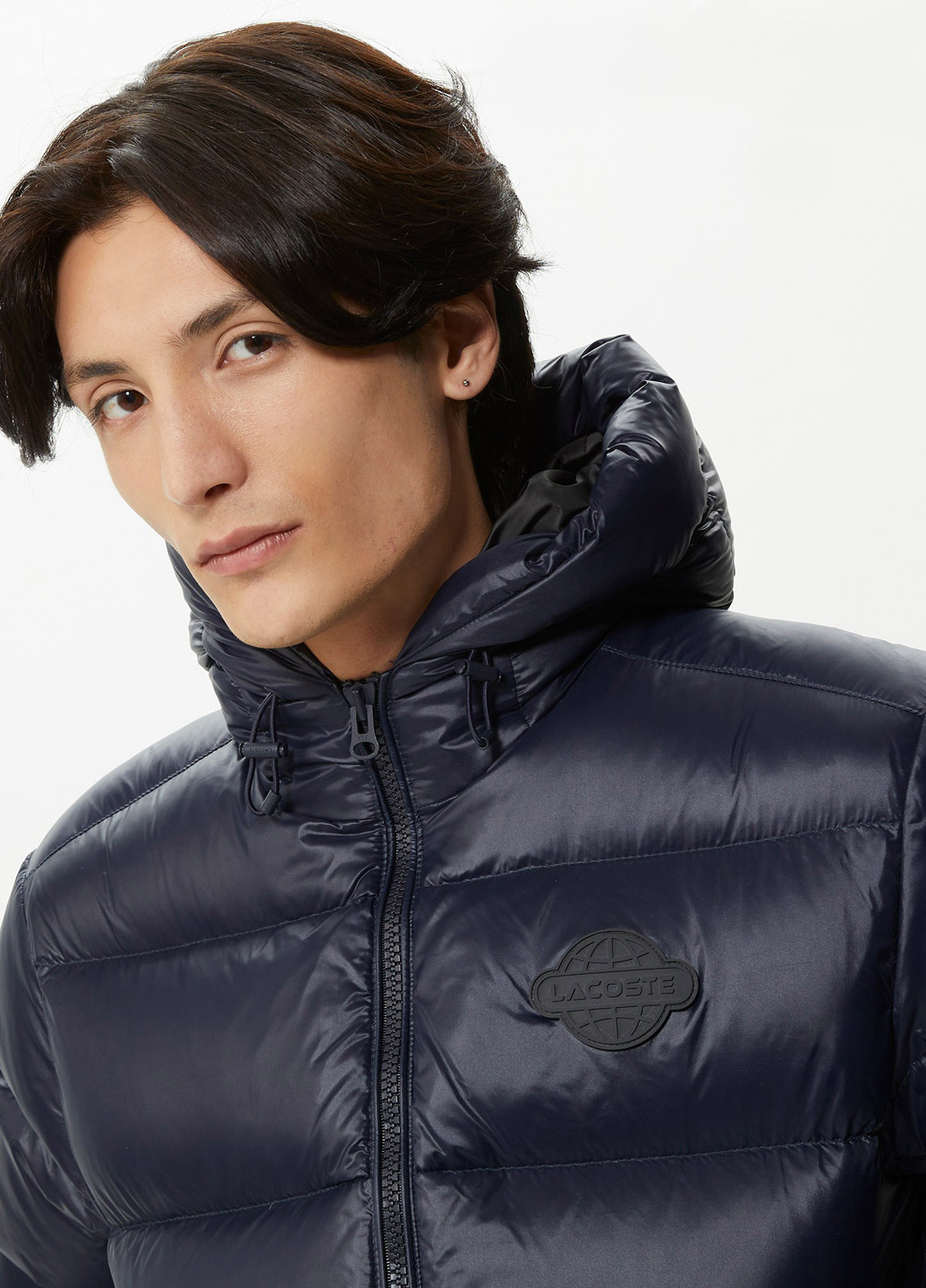 Темно-синя демісезонна куртка Lacoste