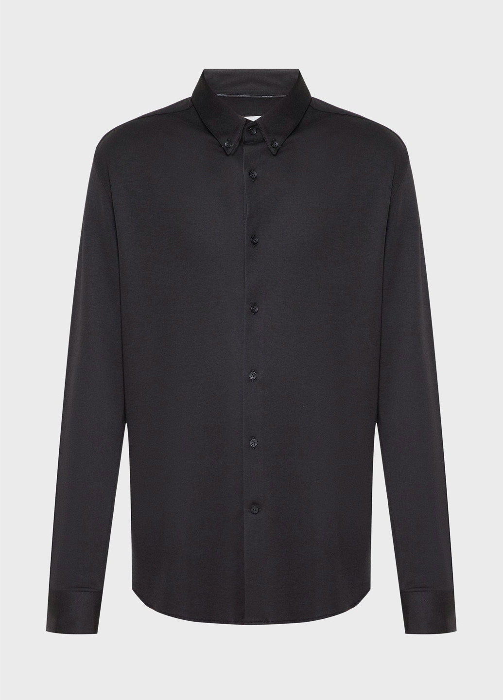 Черная классическая, кэжуал рубашка однотонная Calvin Klein