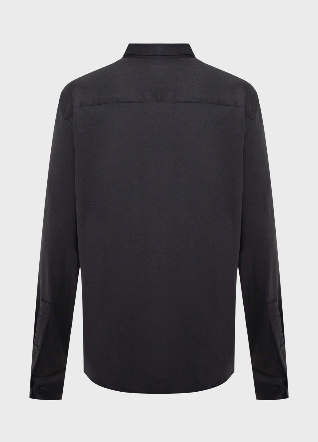 Черная классическая, кэжуал рубашка однотонная Calvin Klein