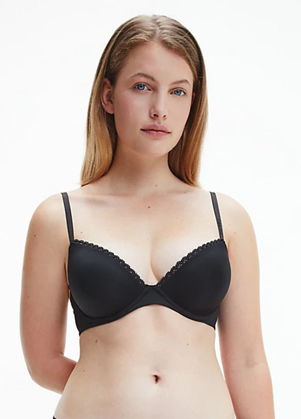 Черный демисезонный комплект (лиф, трусики) Calvin Klein