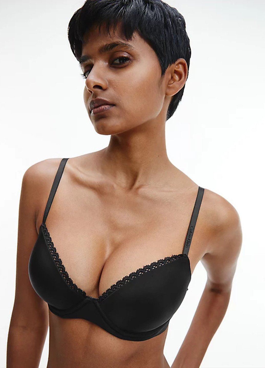 Черный демисезонный комплект (лиф, трусики) Calvin Klein