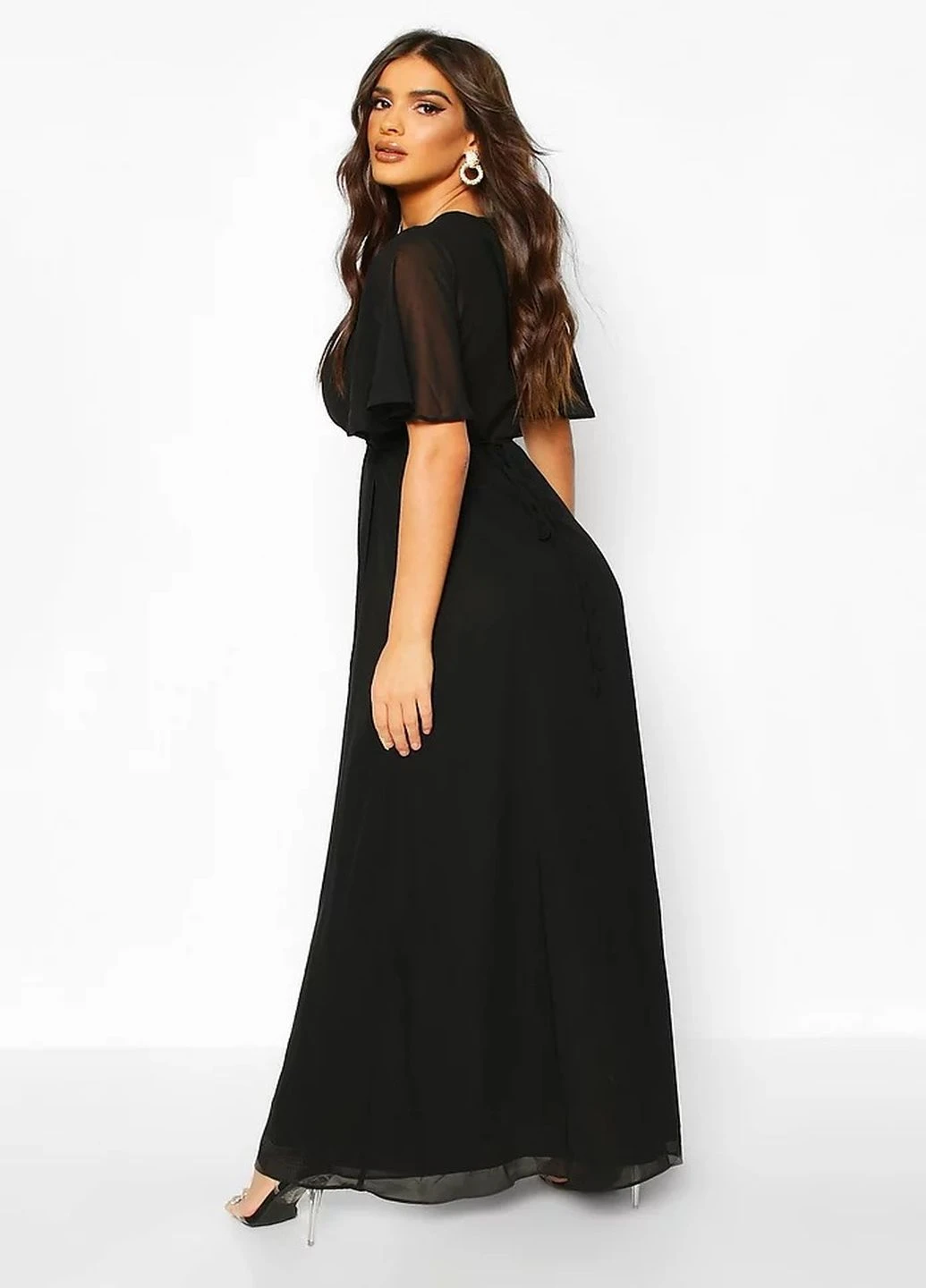 Черное кэжуал платье Boohoo однотонное