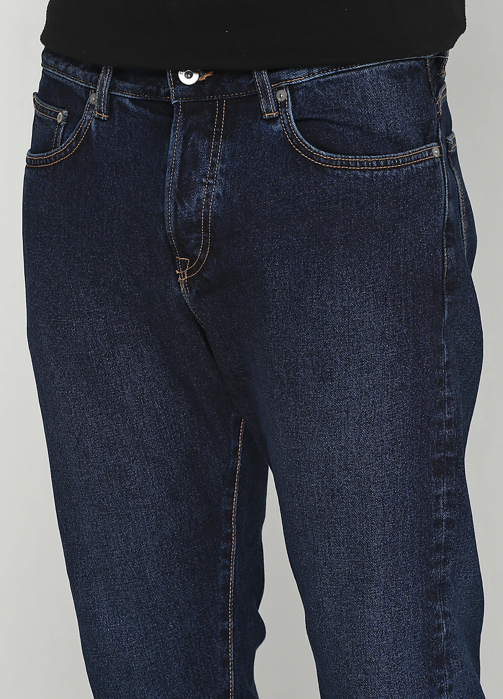 Темно-синие демисезонные слим джинсы slim regular H&M