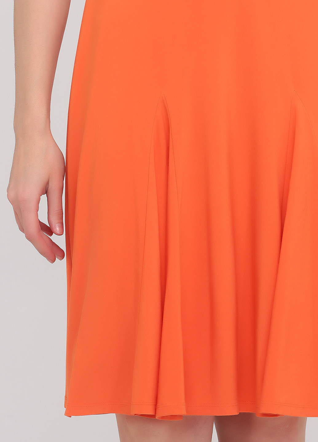 Помаранчева кежуал сукня з відкритими плечима, кльош Ralph Lauren однотонна
