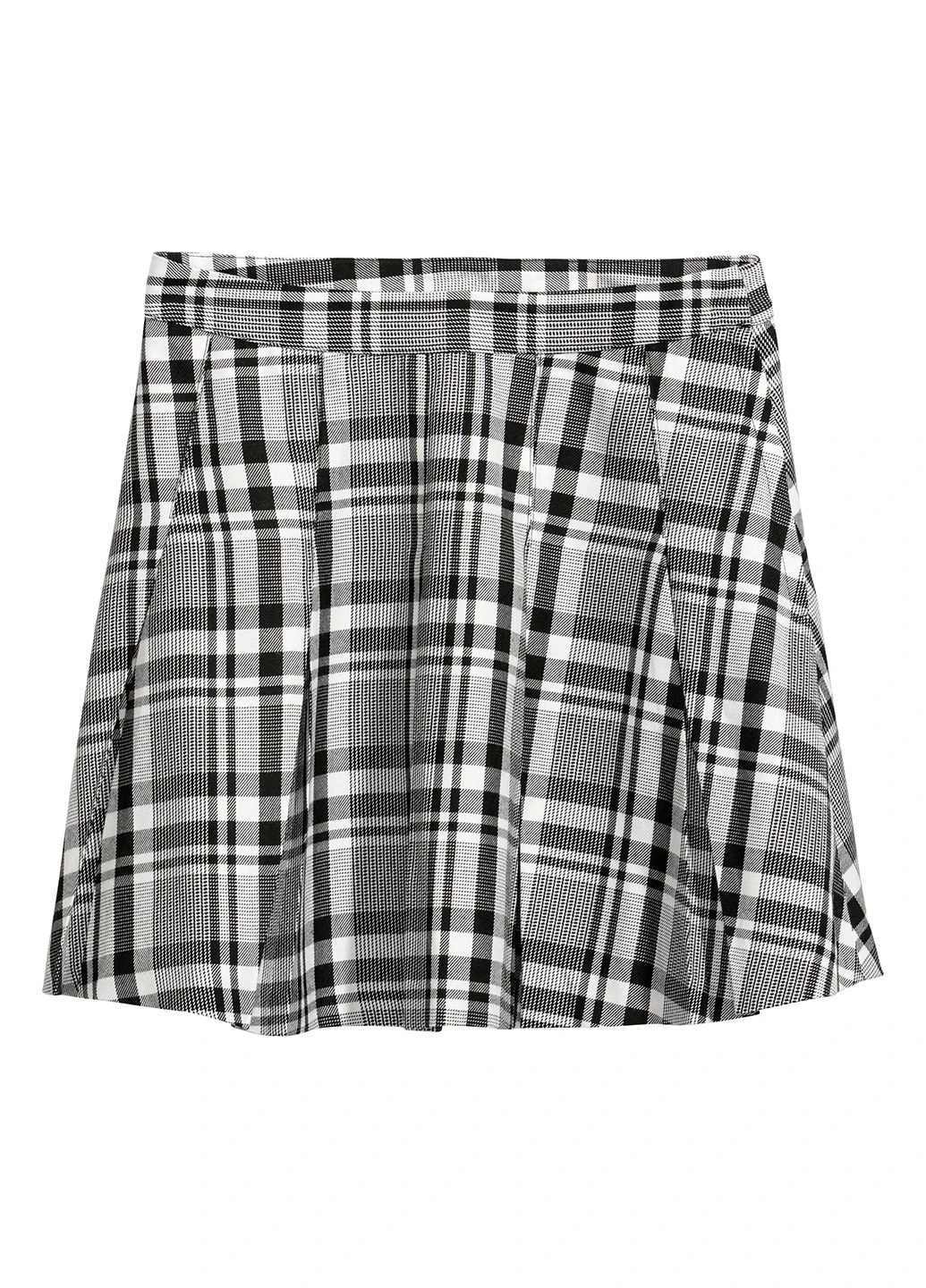 Серая в клетку спідниця,білий-чорний в клітку, divided H&M