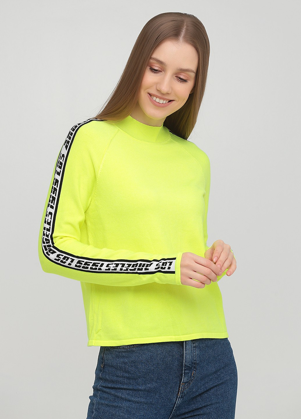 Кислотно-жовтий демісезонний светр H&M