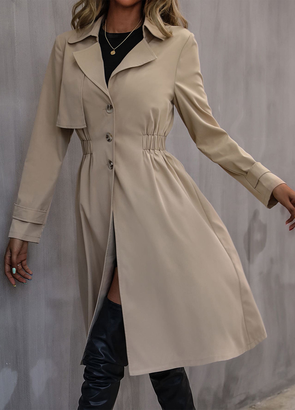 Плащ SHEIN тренчкот на гудзиках демісезон (339052766)