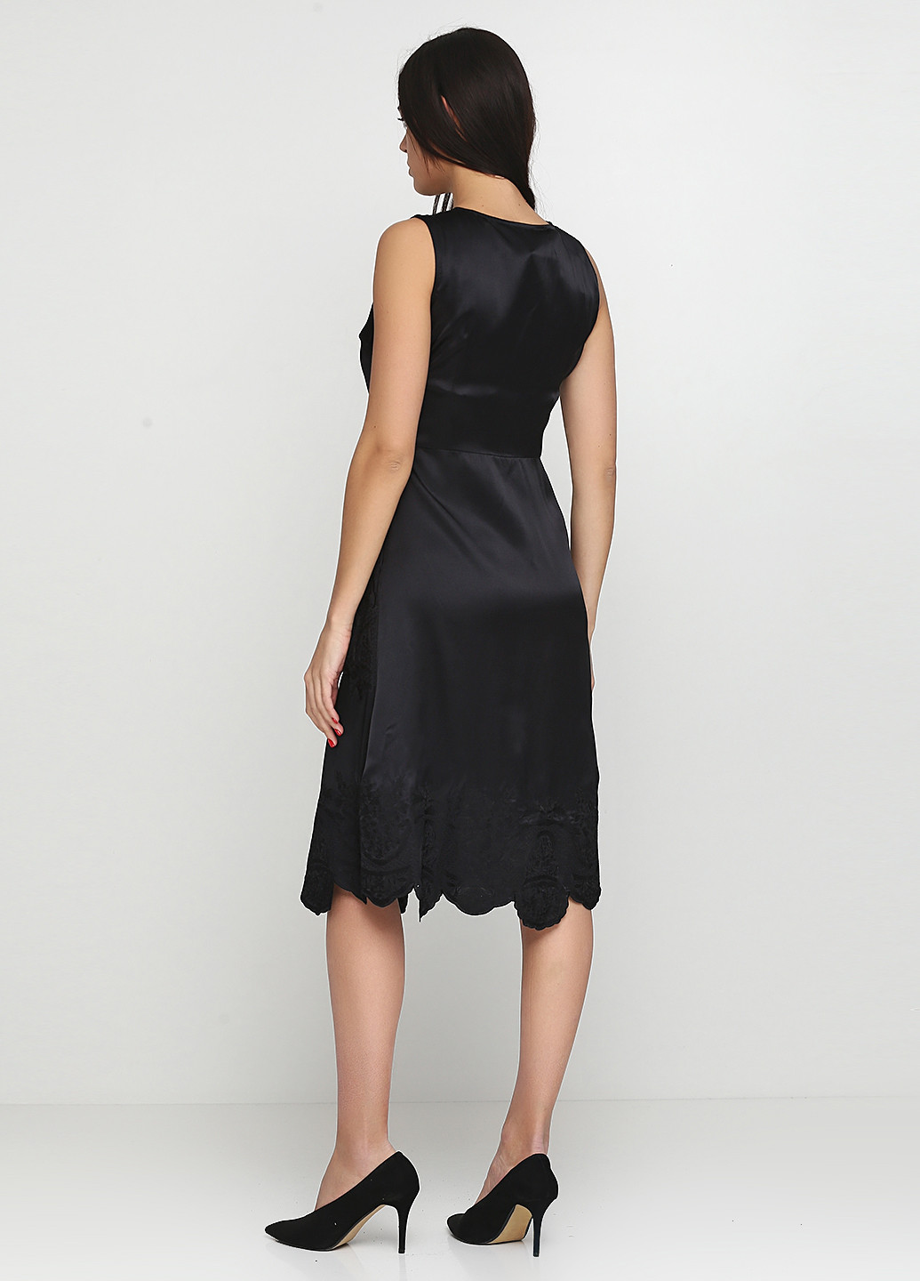 Черное кэжуал платье Uterque однотонное