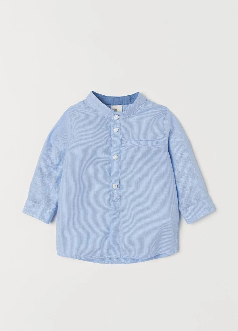 Голубой кэжуал рубашка H&M